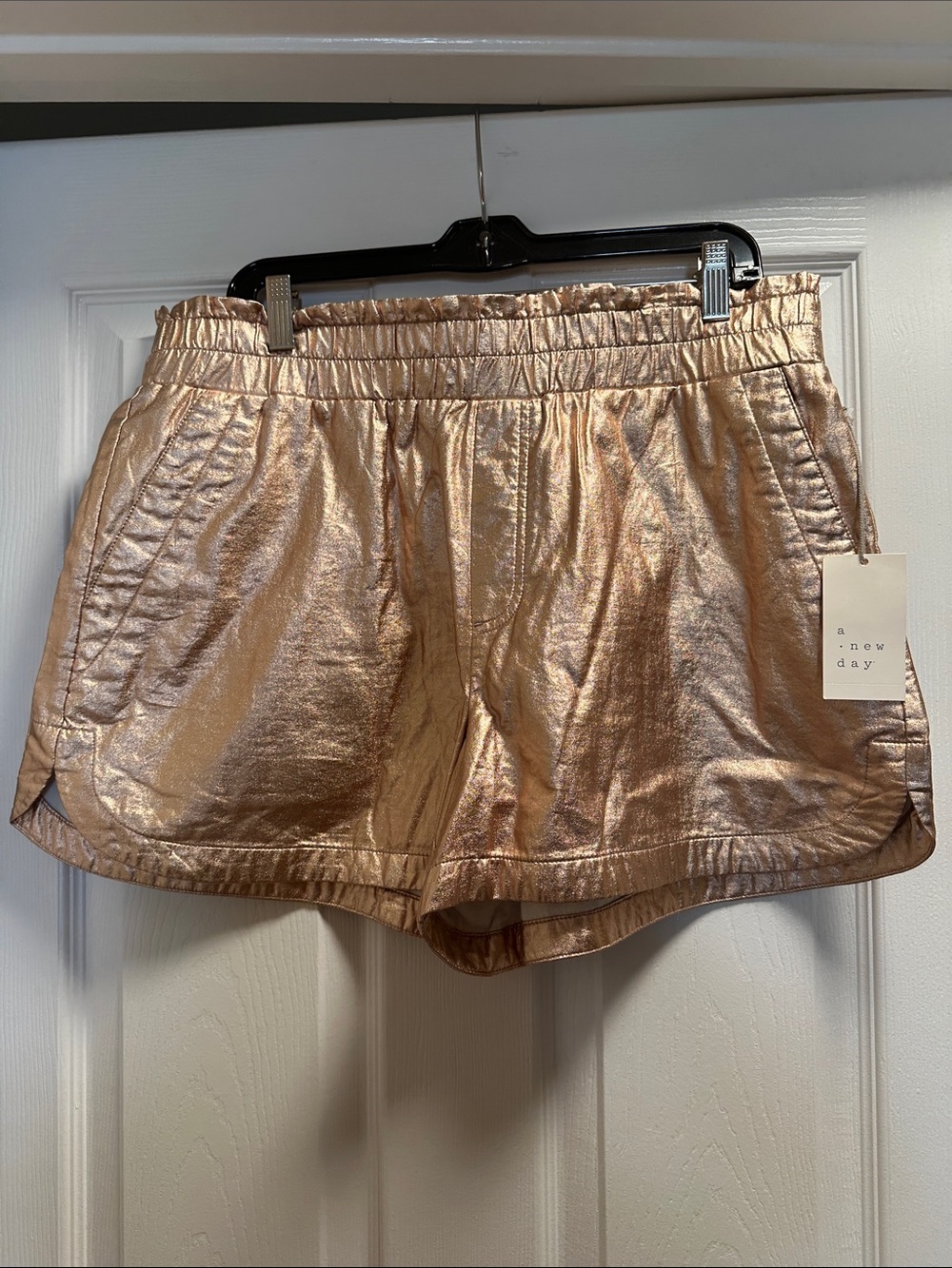 a new day Rose Gold Metallic Athletic Shorts